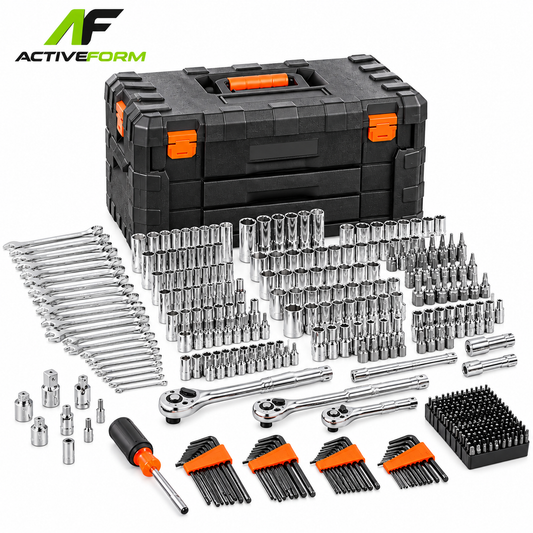 450-Piece Mechanics Tool Kit & Socket Set – SAE & Metric