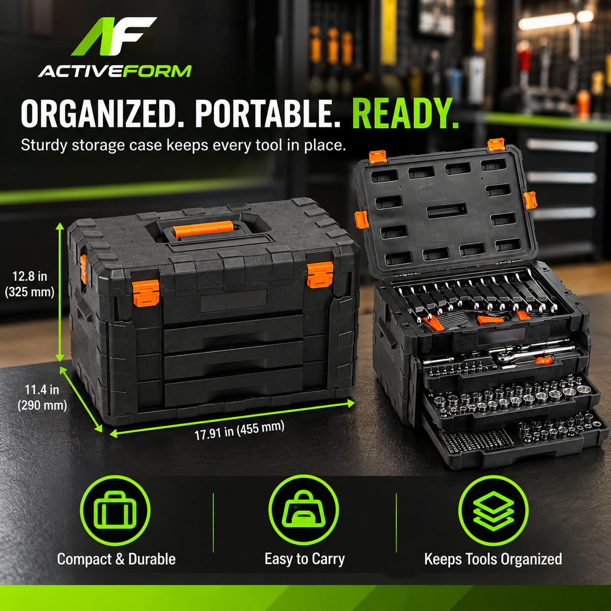 450-Piece Mechanics Tool Kit & Socket Set – SAE & Metric