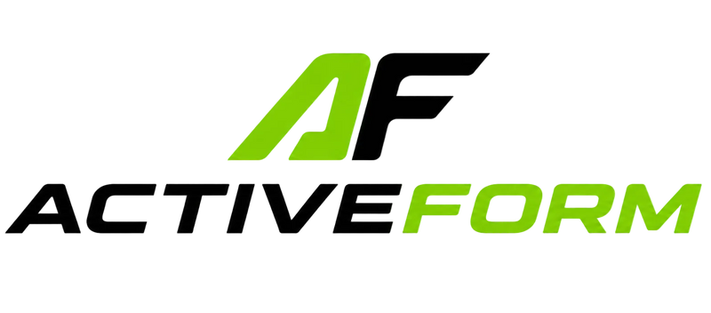 Activeform logo with a stylized AF icon in green and black above the brand name ACTIVEFORM on a white background.